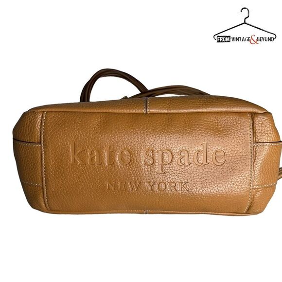 Kate Spade Cognac Pebbled Leather Satchel - Picture 7 of 16